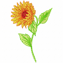 Flowers And Tree Embroidery Design 1